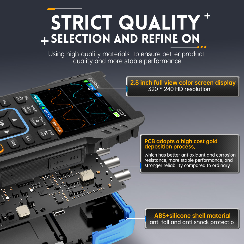 Fnirsi Digital Oscilloscope Handheld - 2C23T جهاز راسم إشارة رقمي 3