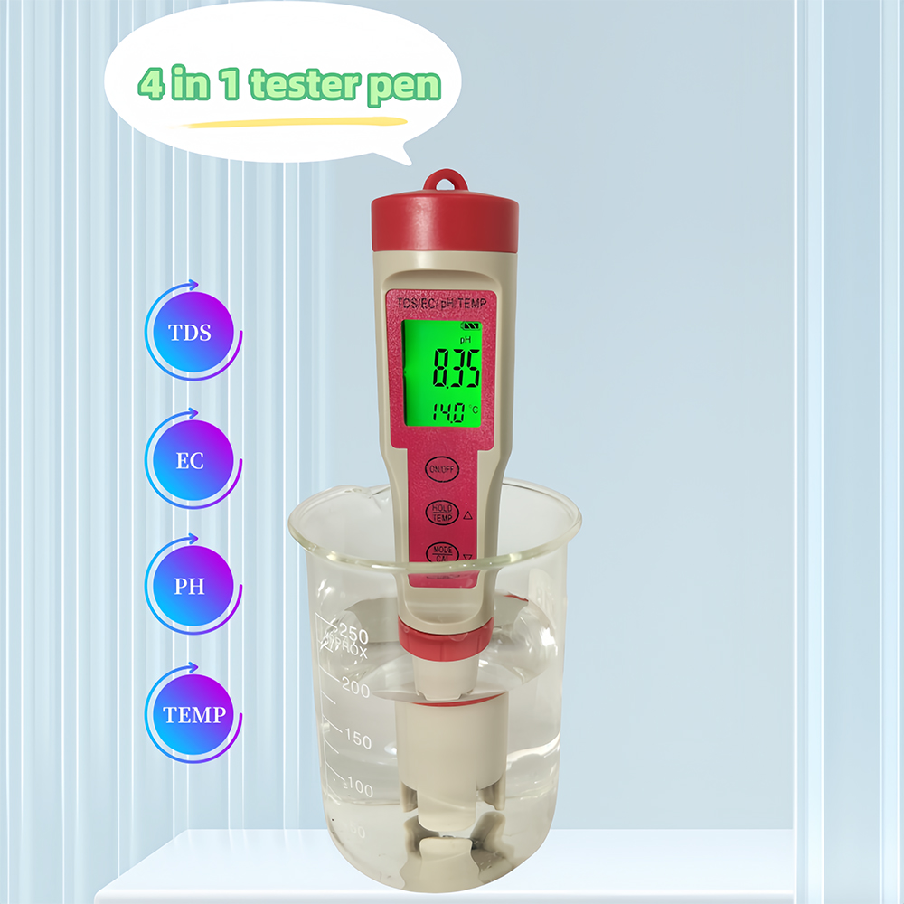 Ph Meter Digital Water Tester - جهاز قياس الرقم الهيدروجيني 4 في